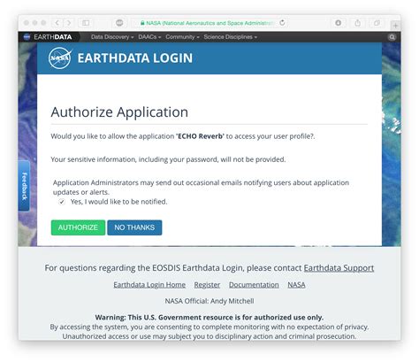 erodats|Earthdata Login